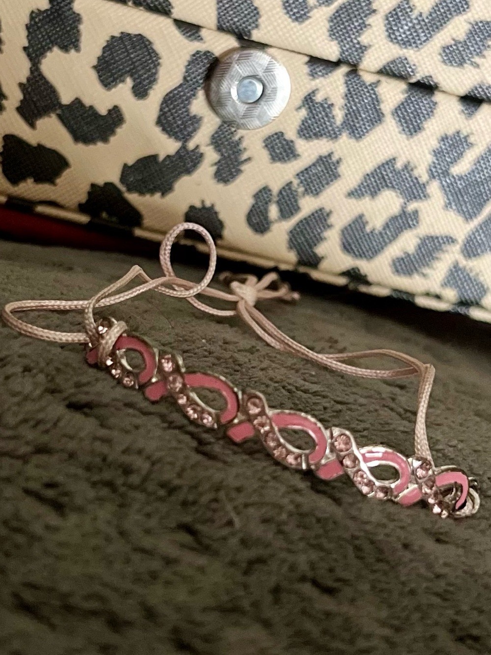 New pink ribbon bracelet